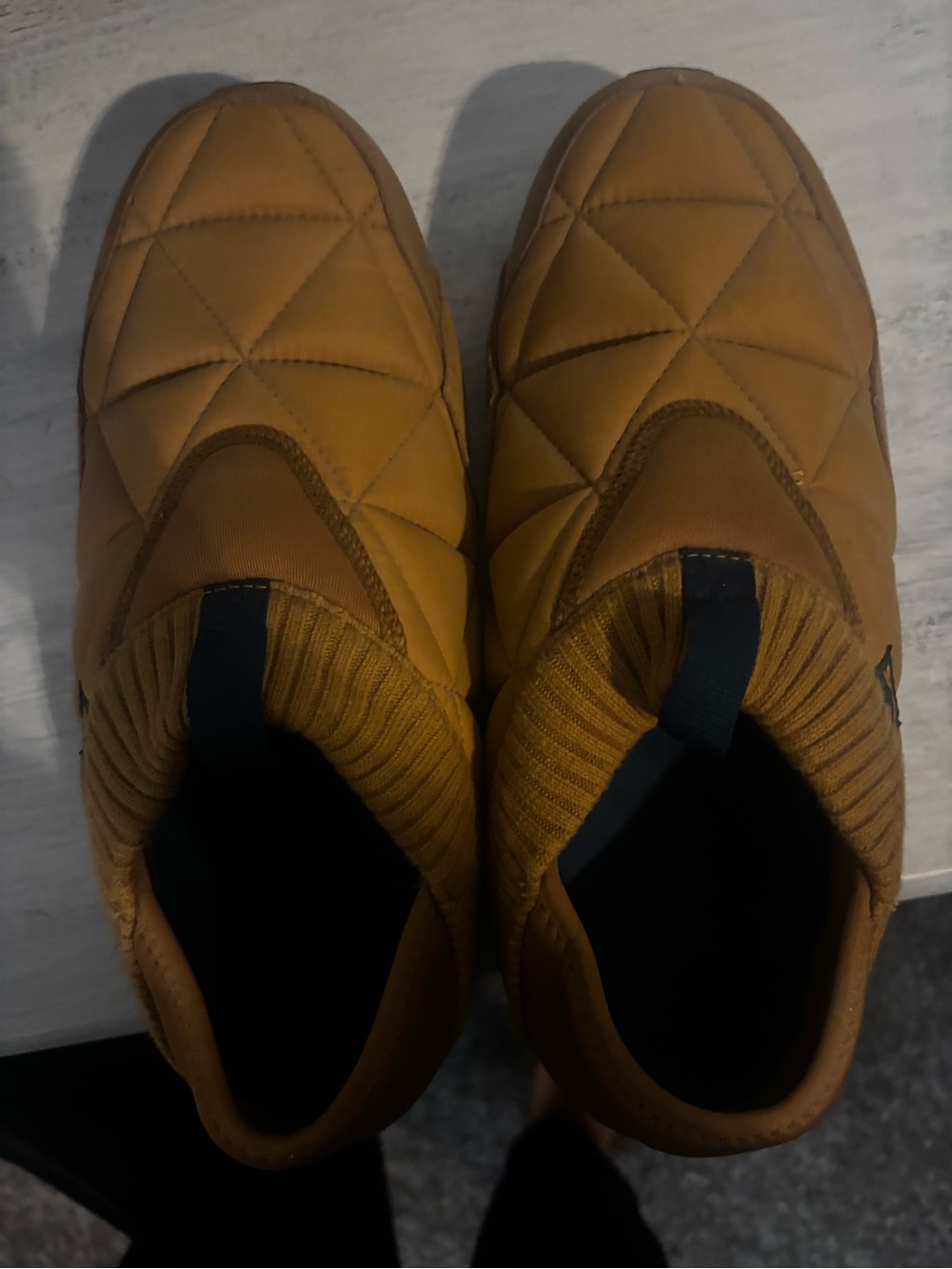 Teva Quilted Slip-On Loafers in Mustard